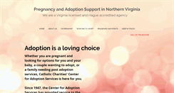 Desktop Screenshot of centerforadoptionservices.org