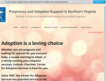 Tablet Screenshot of centerforadoptionservices.org